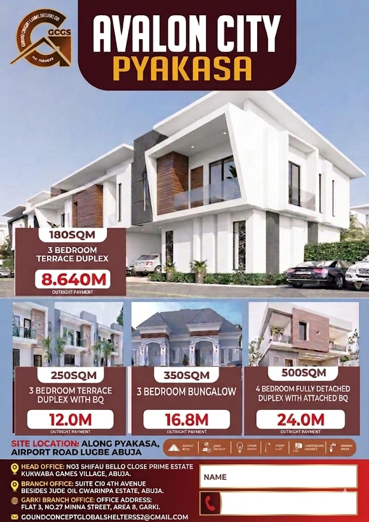 Avalon City, Pyakasa — GCGS estate flyer