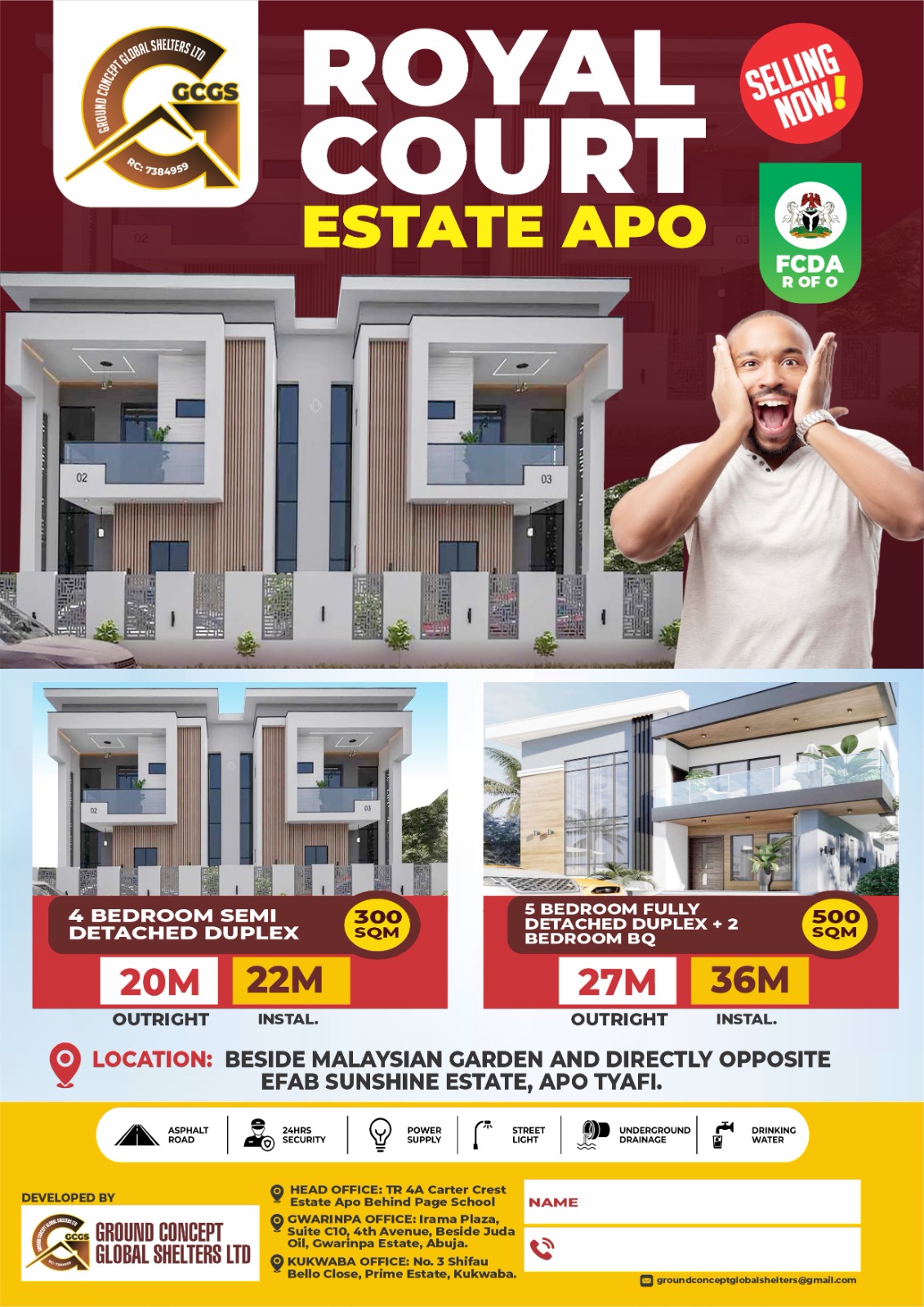Royal Court Estate, Apo Tafyi — GCGS estate flyer